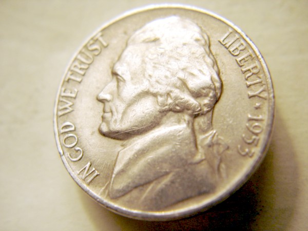 1953-S-Jefferson-Nickel--OMM/-Die-Chip-Or-?